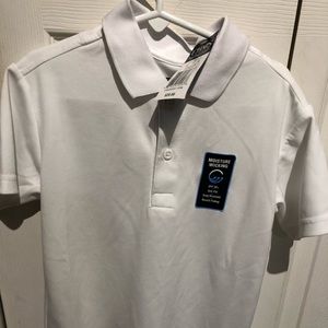 2 Boys White Size 8 Chaps Polo Shirts - 1 NWT